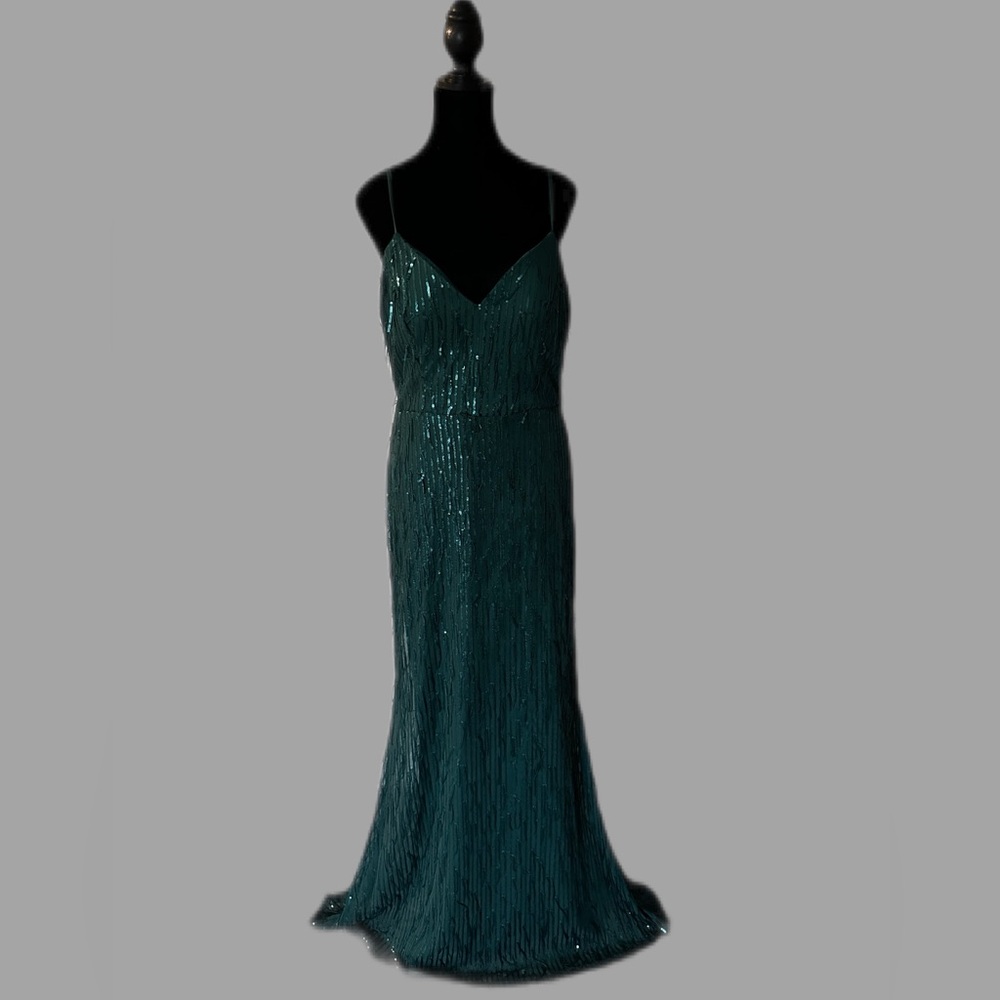 Long green dress